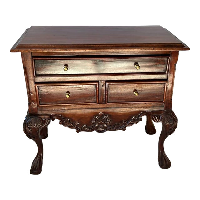 Vintage Chippendale Style Bedside Table For Sale