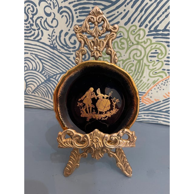 These butter pats also make wonderful ring holders for your vanity. These are from Limoges, France and feature a courting...