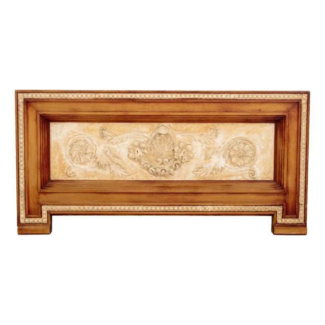 Neoclassical Style Fruitwood Framed Plaster Panel For Sale