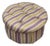Sherrill Furniture Round Tufted Skirted Ottoman + Casters For Sale