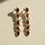 Modern Geometric Garnet Drop Earrings, Silver, Gold, Pair For Sale - Image 9 of 10
