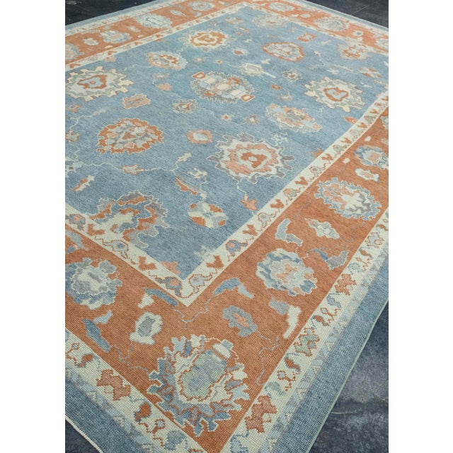 Turkish Turkish Oushak Rug 9'10" x 13'9" #18607 For Sale - Image 3 of 8