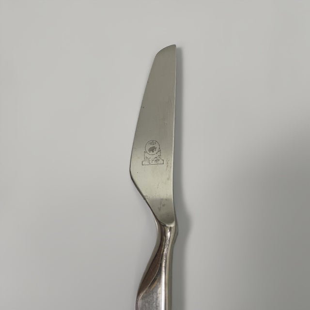 Italian Modern Ergonomica Cutlery Set by Angelo Mangiarotti for Mepra, 1980s, Set of 21 For Sale - Image 7 of 8