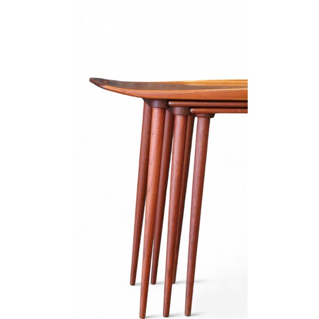 Brown Teak Nesting Tables by Jens Harald Quistgaard, 1960s, Set of 3 For Sale - Image 8 of 18