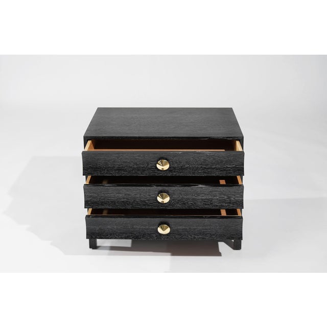 Black Stacked Bedside Table in Black Ceruse For Sale - Image 8 of 18