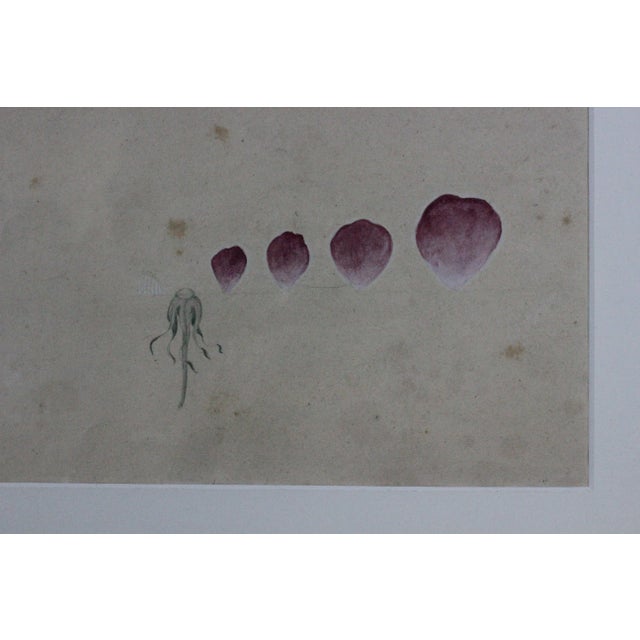 Traditional Red Camellia Rose Chinese Watercolour For Sale - Image 3 of 7