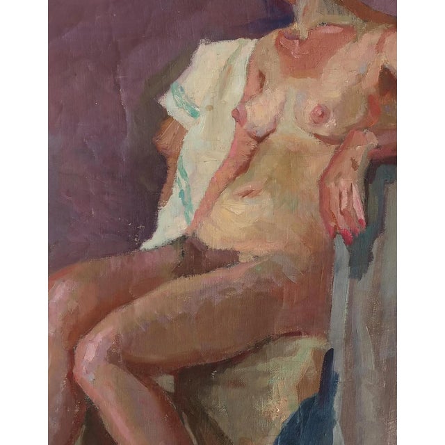 Vintage Erotic Nude Oil Painting, Ukrainian Artist Sokolovsky, 1960s 78-60 For Sale - Image 4 of 6