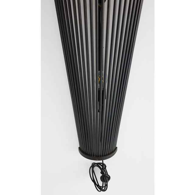 Set of Three Monumental Modernist Steel Rod Wall Sconces, Switzerland For Sale - Image 9 of 16