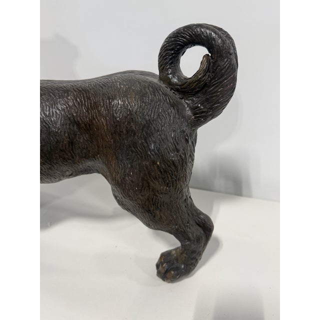 English Terracotta Pug Dog Sculpture With Glass Eyes, Early 20th Century For Sale - Image 9 of 12