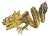 Bochic "Orient" Neoclassical Dragon Yellow Sapphire Ring Set 18K Gold & Silver For Sale