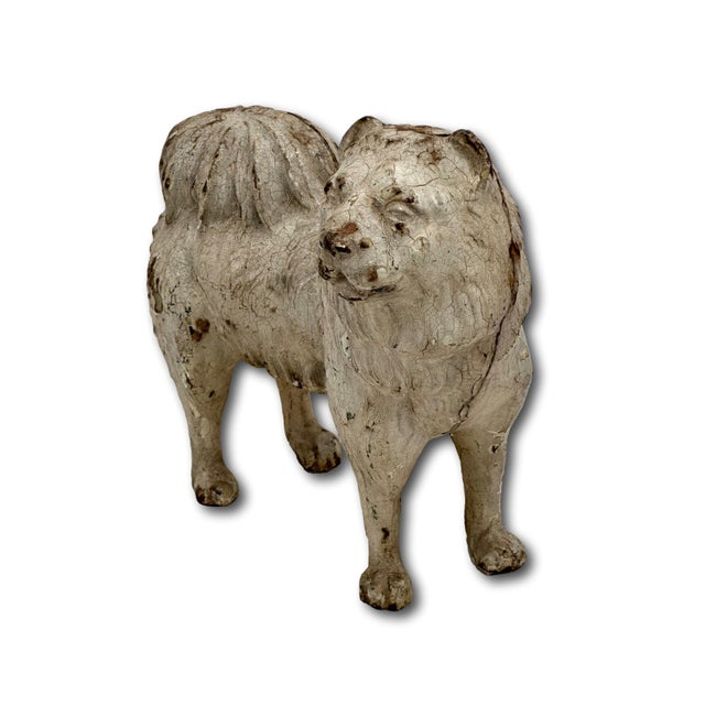 Very Rare & Hard 2 Find Model Antique American Cast Iron Standing Chow Chow Dog Doorstop - Circa 1920s For Sale - Image 11 of 18