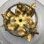 Italian Flamingo Gold Barrel Crystal Tole Cake/Dessert Plate For Sale - Image 10 of 13