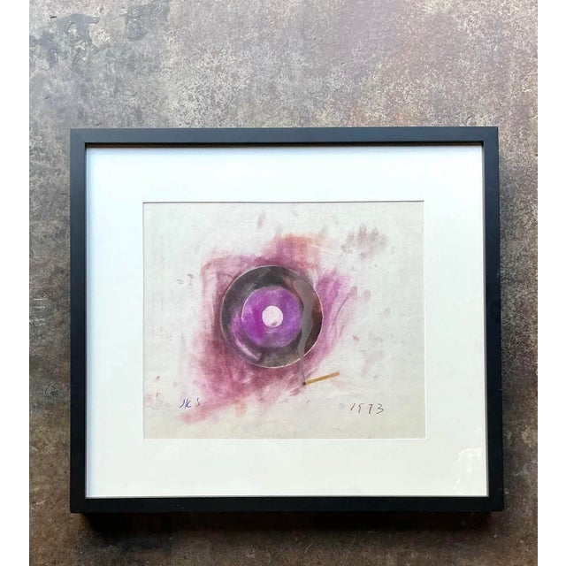 Vintage Boho Original Geometric Abstract on Paper For Sale - Image 10 of 11