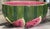 Raspberry Pink Vintage Trompe L’Oleil Watermelon Bowl For Sale - Image 8 of 13