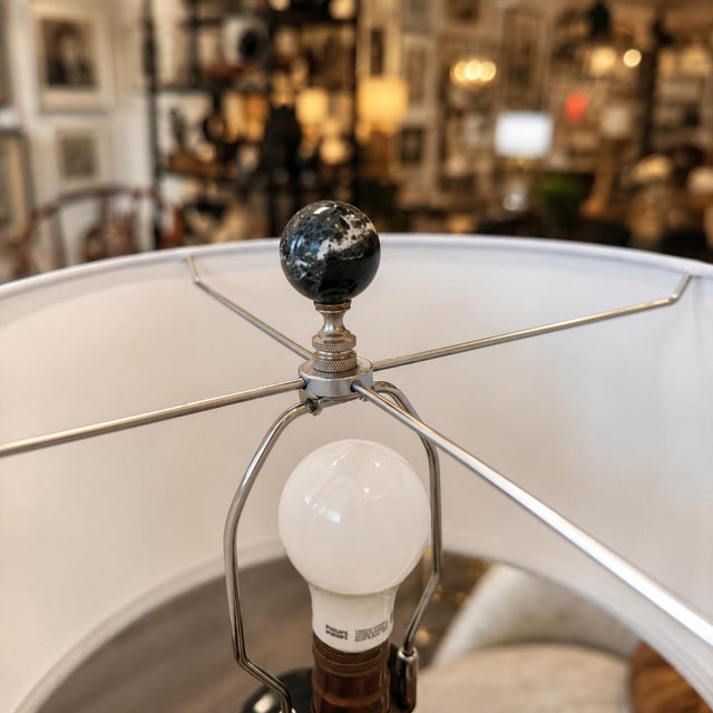 Wood 1960s Ebonized Oak Sculptural Figural Table Lamp by Yasha Heifetz For Sale - Image 7 of 8