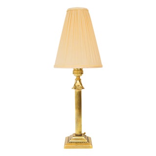 Art Deco Table Lamp with Fabric Shade, Vienna, Austria, 1920s For Sale