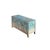 Distressed Aqua Turquoise Blue Small Low Tv Stand Console Cabinet For Sale - Image 4 of 5