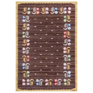 Vintage Swedish Flat-Weave Rug by Solveig Westerberg, at Doris Leslie Blau For Sale