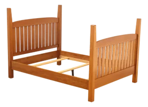 Custom Crafted Mission Style Oak Queen Bed Frame