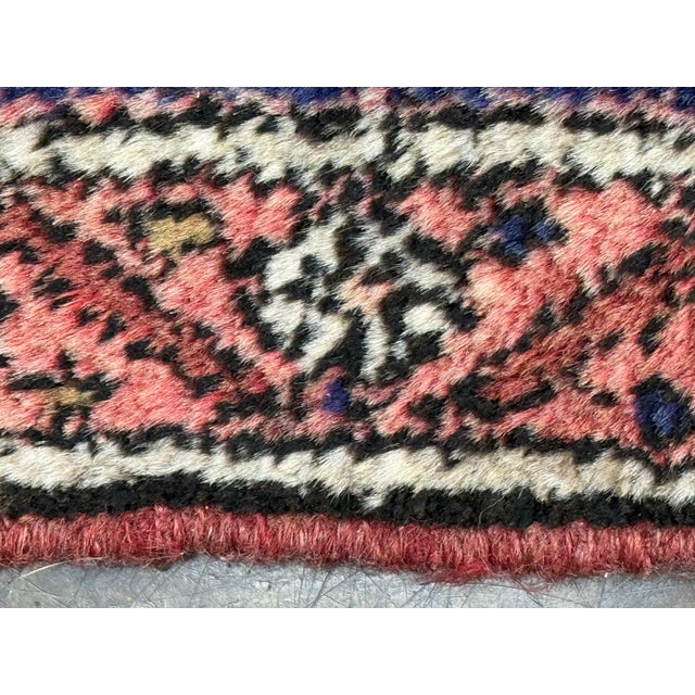 4ft 4in × 8ft 1in Persian Hamadan Hand-Knotted Wool Area Rug, Vintage For Sale - Image 9 of 12