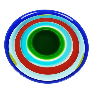 Vintage Murano Glass Plate by Berit Johansson for Salviati, 1991 For Sale