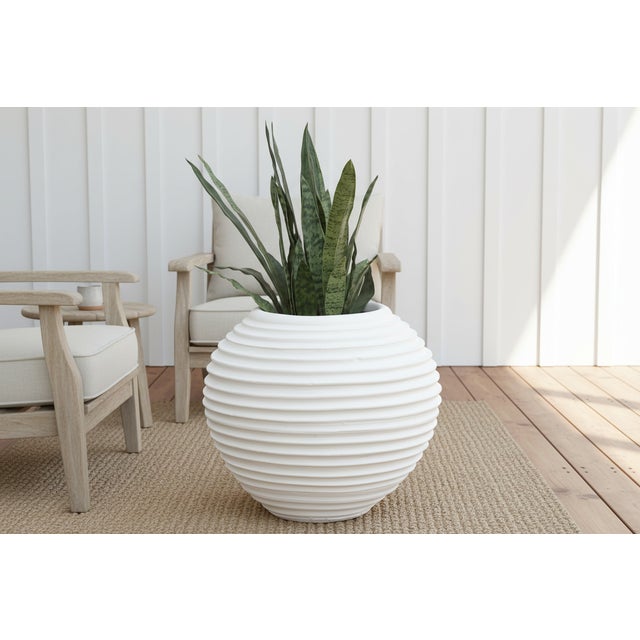 This striking planter is a modern nod to classical Greek forms, updated with a clean, contemporary texture. Shaped like a...