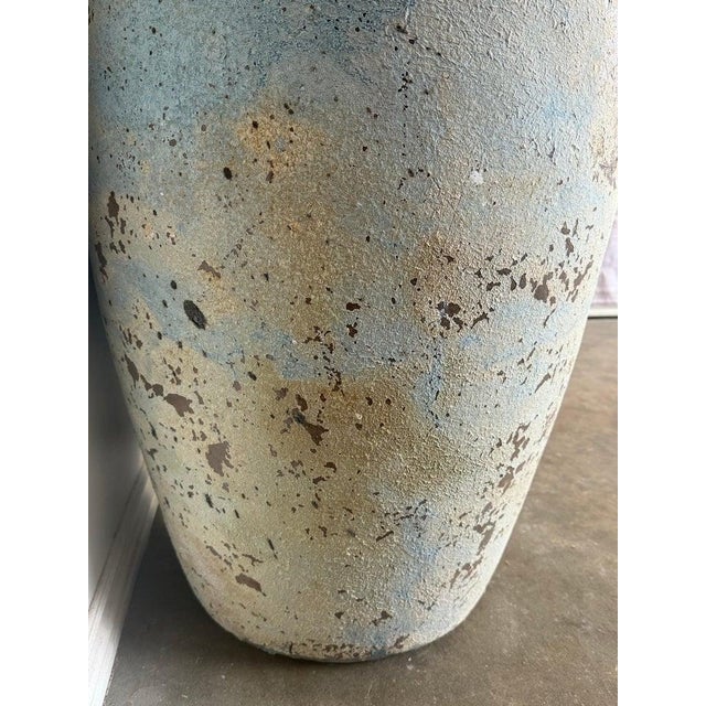 Pair of Monumental Atelier Vierkant Style Planters - Ocean Blue Patina For Sale - Image 10 of 11