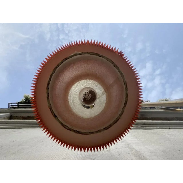 Mid-Century Brass Floor Lamp with Pleated Shades, 1950s For Sale - Image 10 of 18