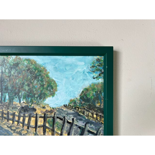 Wood B. Charlow Impressionist Landscape Oil Painting, Framed For Sale - Image 7 of 12
