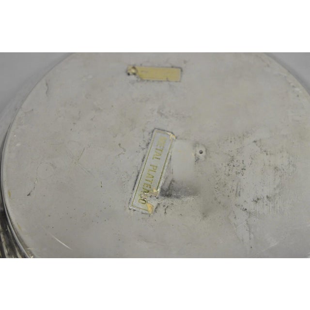 Vintage Spanish Renaissance Silver Plated Coat of Arms Communion Cup Bowl For Sale - Image 9 of 11