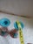 Ceramic Vintage Mid-Century Faux Bois Ceramic Candle Holders With Teal Glazed Rims - A Pair For Sale - Image 7 of 10