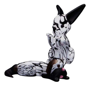 Animal Sculptures in Black and White by Archimede Seguso, Set of 2
