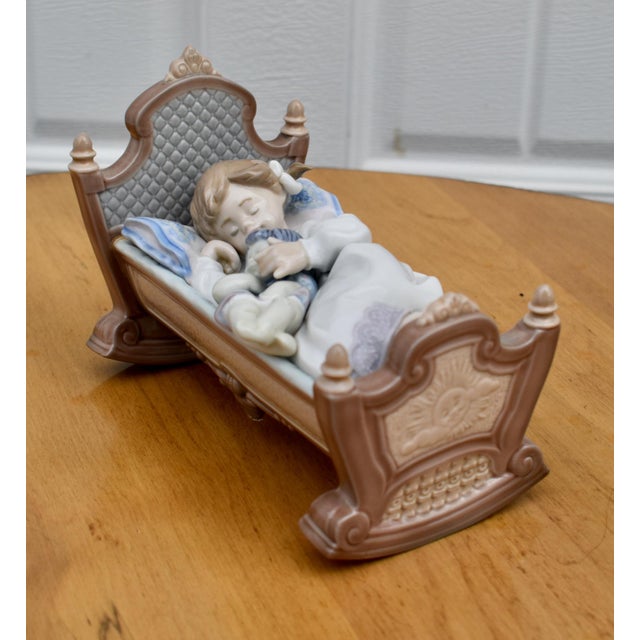 Ceramic Lladro Porcelain Figurine #5717 Rock a Bye Baby Vintage Retired For Sale - Image 7 of 16
