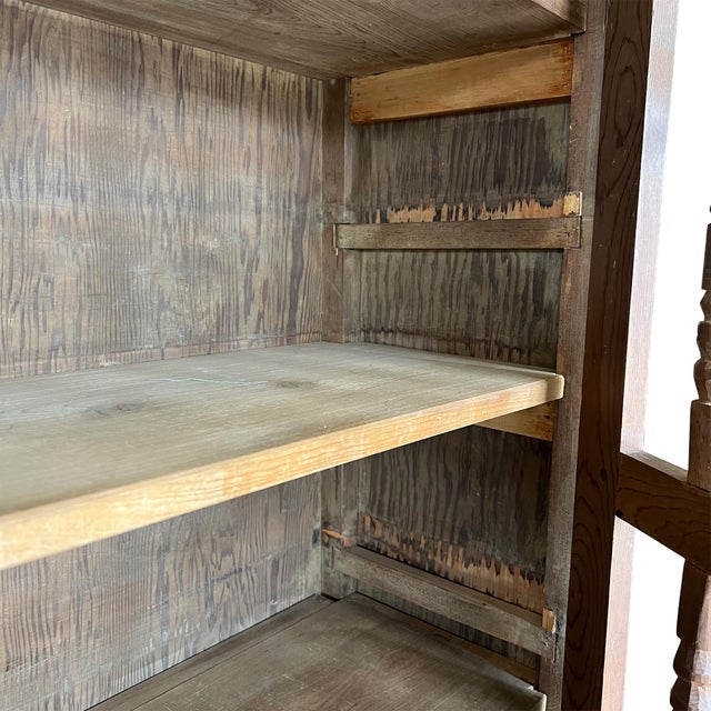 Primitive Spanish Colonial Bread Cupboard With Spindle Door, Santa Fe 1800s For Sale - Image 14 of 18