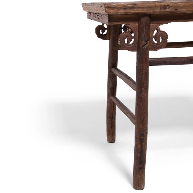 Wood Chinese Wine Table With Cloud Spandrels, Circa 1750 For Sale - Image 7 of 8
