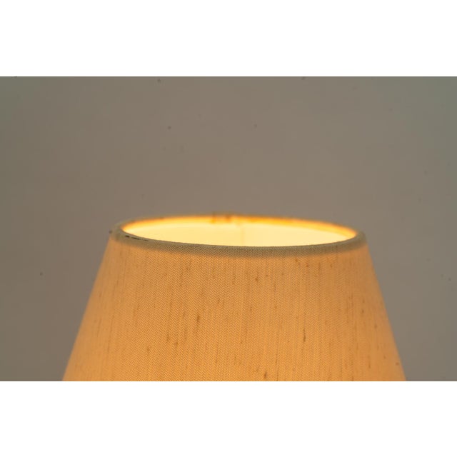 1950s Murano Glass Table Lamp with Fabric Shade, Vienna, Austria, 1950s For Sale - Image 5 of 18