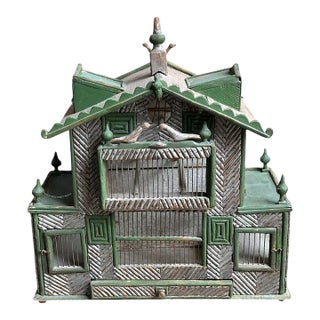 Folk Art Bird House Germany Antique For Sale
