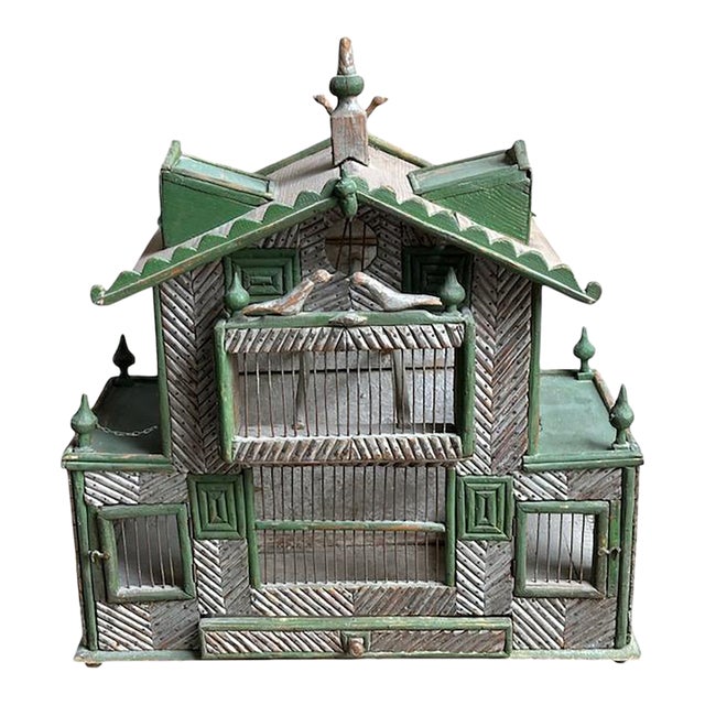 Folk Art Bird House Germany Antique For Sale