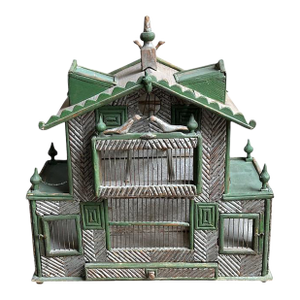 Folk Art Bird House Germany Antique