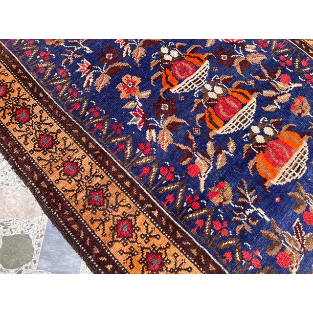 Hand-Knotted Baluchi Tree of Life Pictorial Prayer Wool Area Rug - 2'11" X 5'4" For Sale - Image 10 of 12