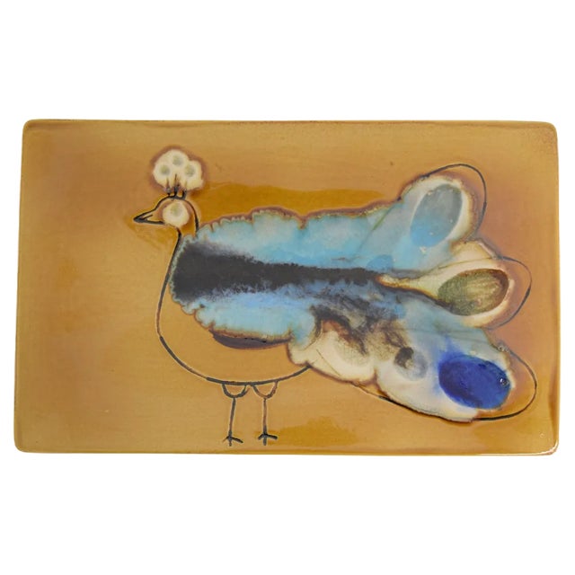 Mid-Century Bird Wall Ceramic,1950s For Sale