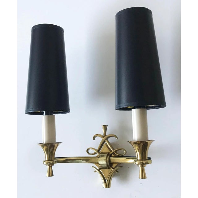 1950s Vintage Jules Leleu Sconces - a Pair For Sale - Image 5 of 7