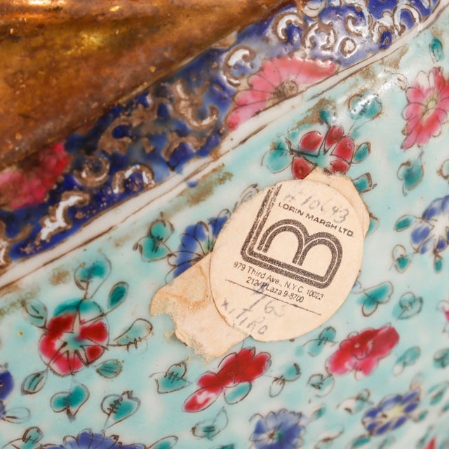 Vintage Gilt Famille Verte Chinese Porcelain Seated Buddha/Luohan Ex-Lorin Marsh For Sale - Image 14 of 14