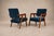 Brazilian Modern Armchairs in Imbuia Wood and Deep Petrol-Blue Mohair, Brazil, 1950s For Sale - Image 10 of 18
