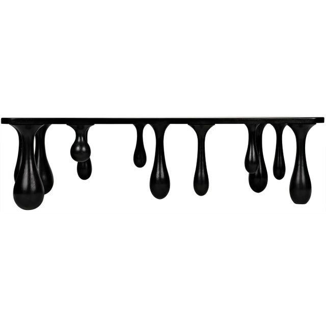 Not Yet Made - Made To Order NOIR Drop Coffee Table in Hand Rubbed Black For Sale - Image 5 of 13