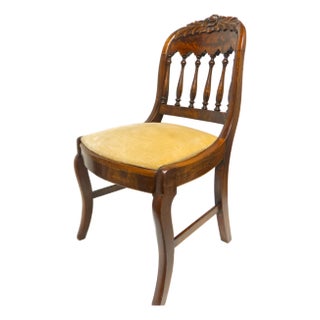 Thomas Day Style Carved Mahogany Parlor Chair For Sale
