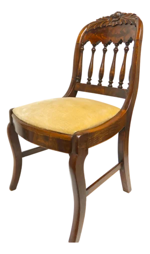 Thomas Day Style Carved Mahogany Parlor Chair