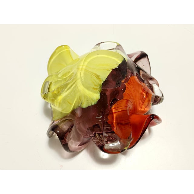 Large Polychrome Murano Glass Ashtray attributed to Toso, Italy, 1960s For Sale - Image 10 of 16