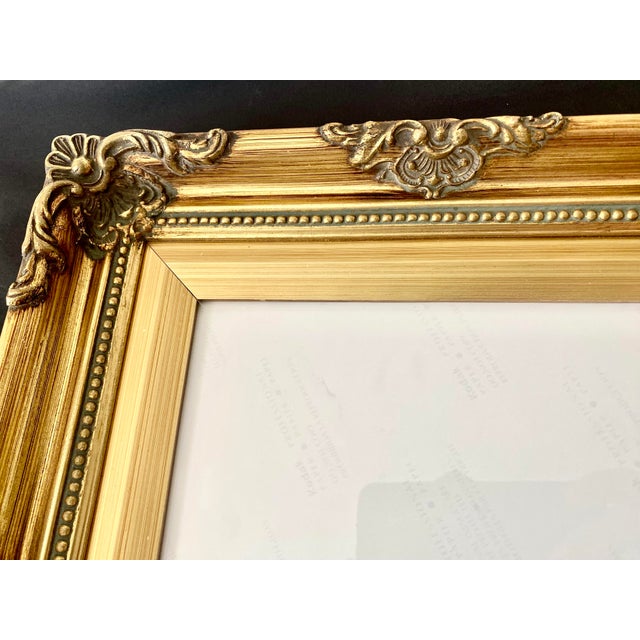 Vintage Exquistely Elgant Ornate Gold Gilt Style Wood Picture Frame - Fits 8x10 For Sale - Image 11 of 17