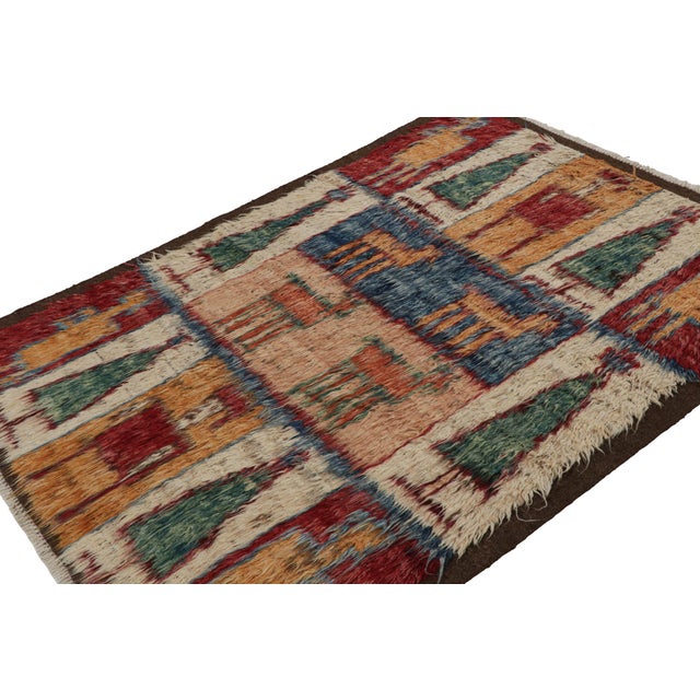 Traditional Rug & Kilim’s Moroccan Style Shag Rug With Colorful Geometric Pictorials For Sale - Image 3 of 7